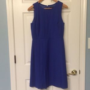 J.Crew blue wool dress with pleats
